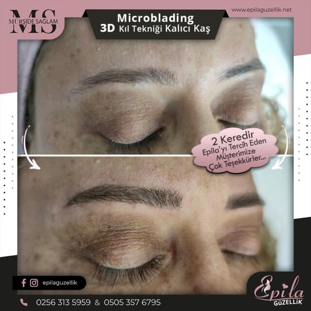 Nazilli - Microblading 3D Kıl Tekniği Kalıcı Kaş Kontürü