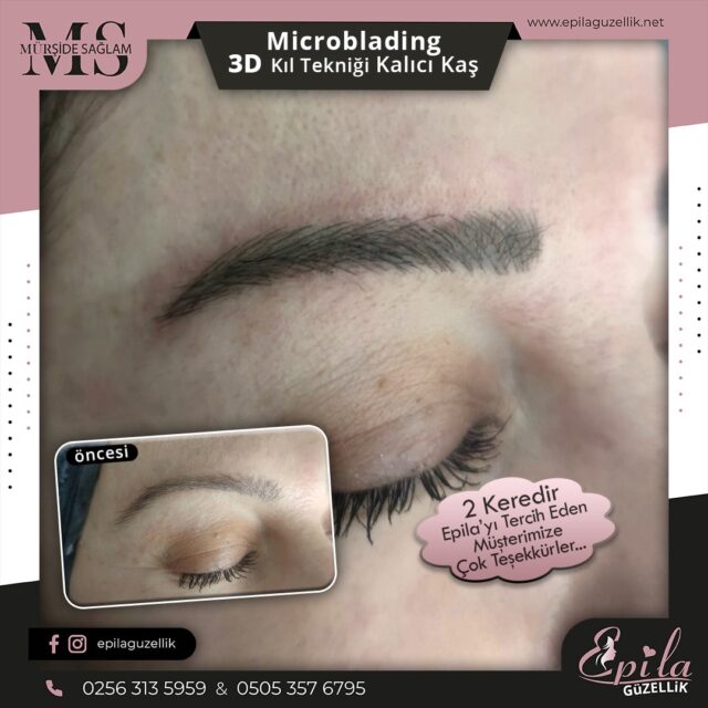 Nazilli - Microblading 3D Kıl Tekniği Kalıcı Kaş Kontürü