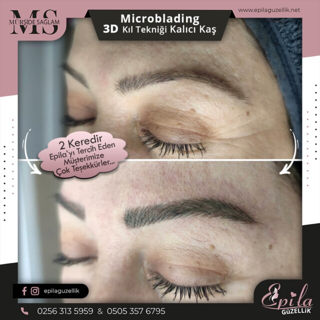 Nazilli - Microblading 3D Kıl Tekniği Kalıcı Kaş Kontürü