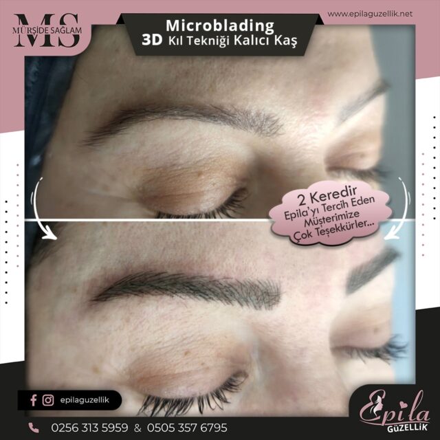 Nazilli - Microblading 3D Kıl Tekniği Kalıcı Kaş Kontürü