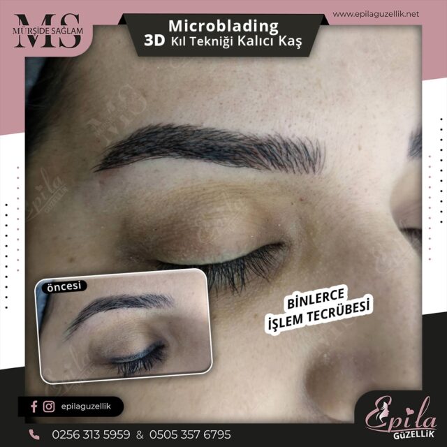 Nazilli - Microblading 3D Kıl Tekniği Kalıcı Kaş Kontürü