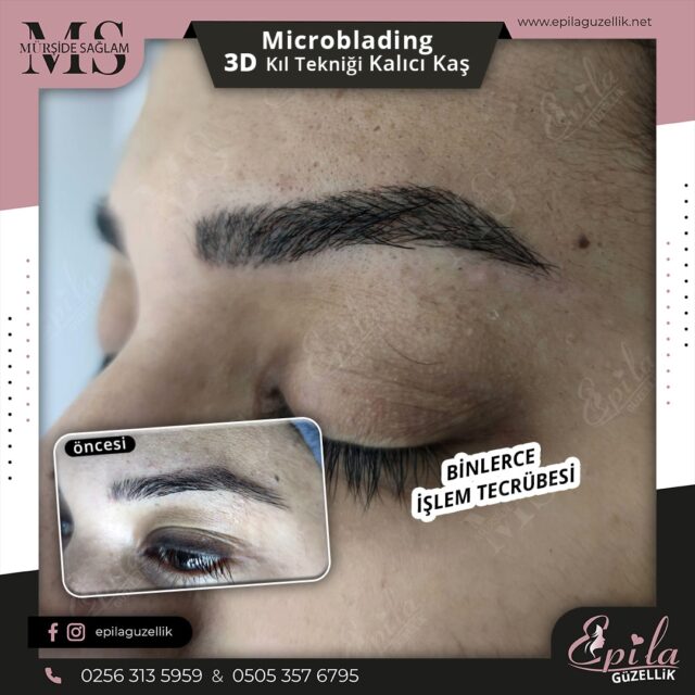 Nazilli - Microblading 3D Kıl Tekniği Kalıcı Kaş Kontürü