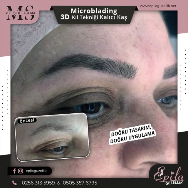 Nazilli - Microblading 3D Kıl Tekniği Kalıcı Kaş Kontürü