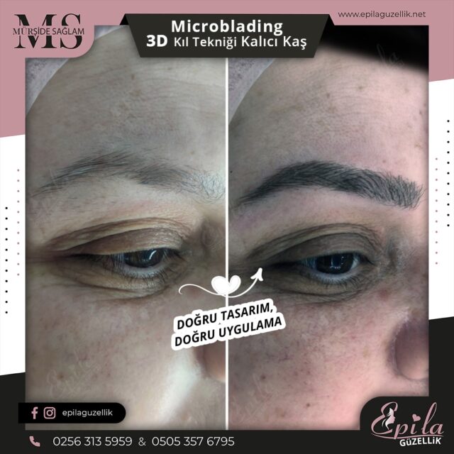 Nazilli - Microblading 3D Kıl Tekniği Kalıcı Kaş Kontürü