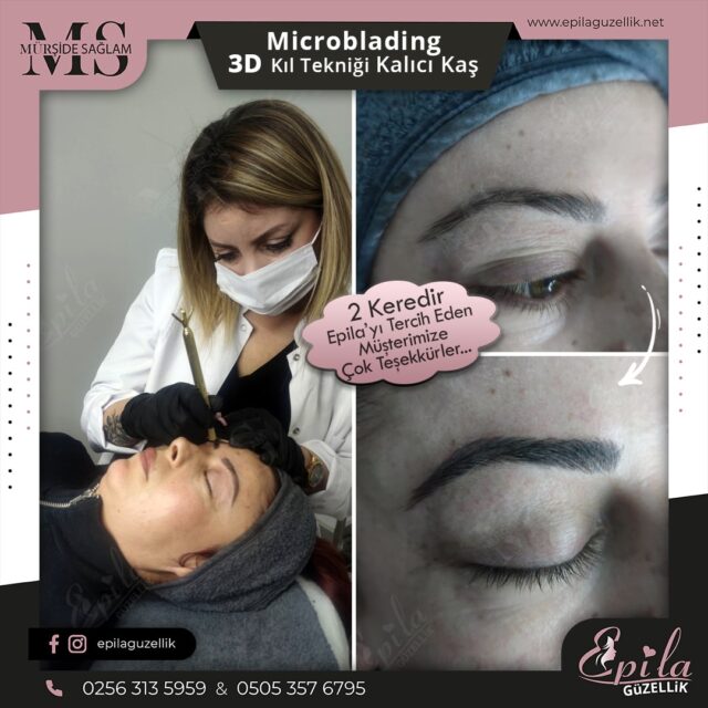 Nazilli - Microblading 3D Kıl Tekniği Kalıcı Kaş Kontürü