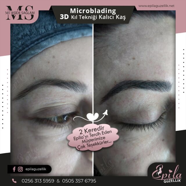 Nazilli - Microblading 3D Kıl Tekniği Kalıcı Kaş Kontürü