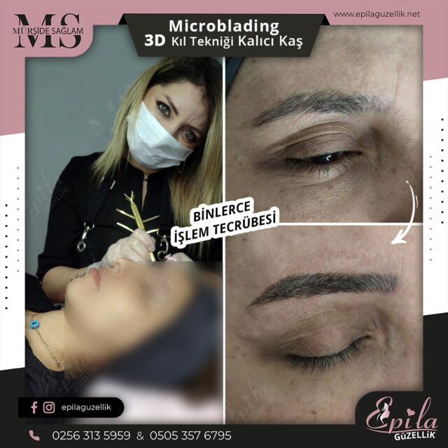 Nazilli - Microblading 3D Kıl Tekniği Kalıcı Kaş Kontürü