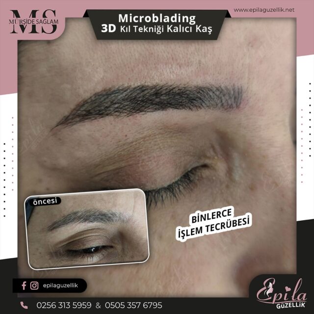 Nazilli - Microblading 3D Kıl Tekniği Kalıcı Kaş Kontürü