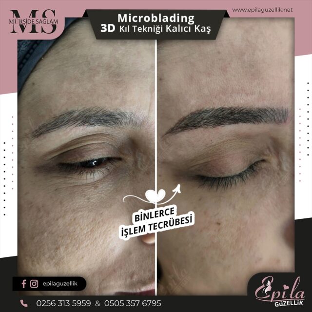 Nazilli - Microblading 3D Kıl Tekniği Kalıcı Kaş Kontürü