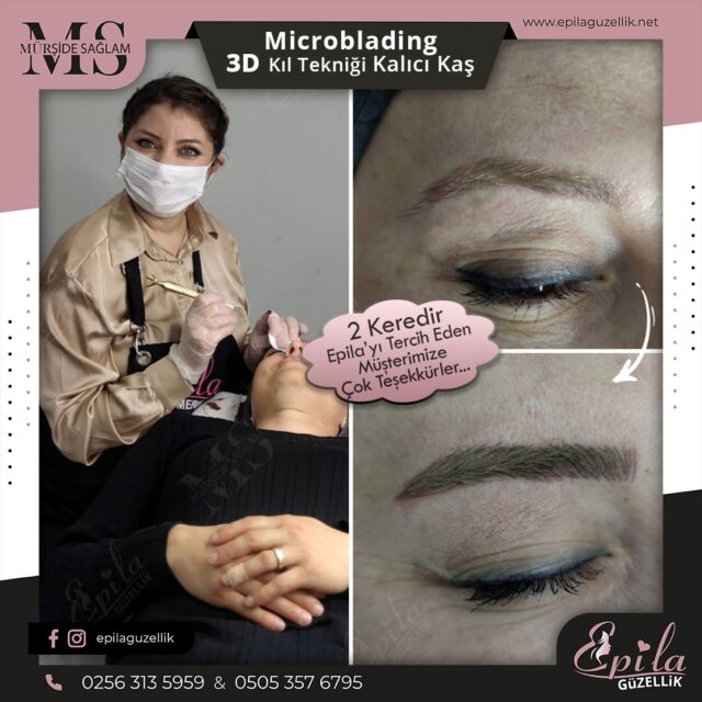 Nazilli - Microblading 3D Kıl Tekniği Kalıcı Kaş Kontürü