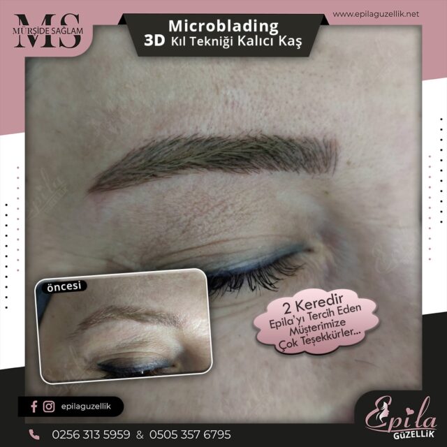 Nazilli - Microblading 3D Kıl Tekniği Kalıcı Kaş Kontürü