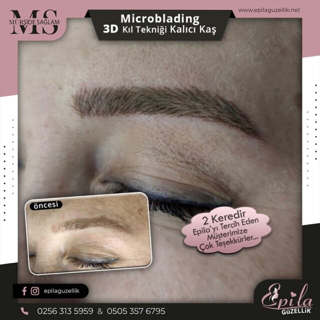 Nazilli - Microblading 3D Kıl Tekniği Kalıcı Kaş Kontürü