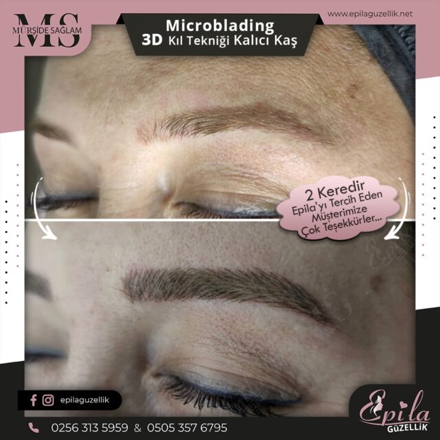 Nazilli - Microblading 3D Kıl Tekniği Kalıcı Kaş Kontürü