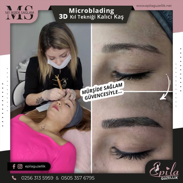 Nazilli - Microblading 3D Kıl Tekniği Kalıcı Kaş Kontürü