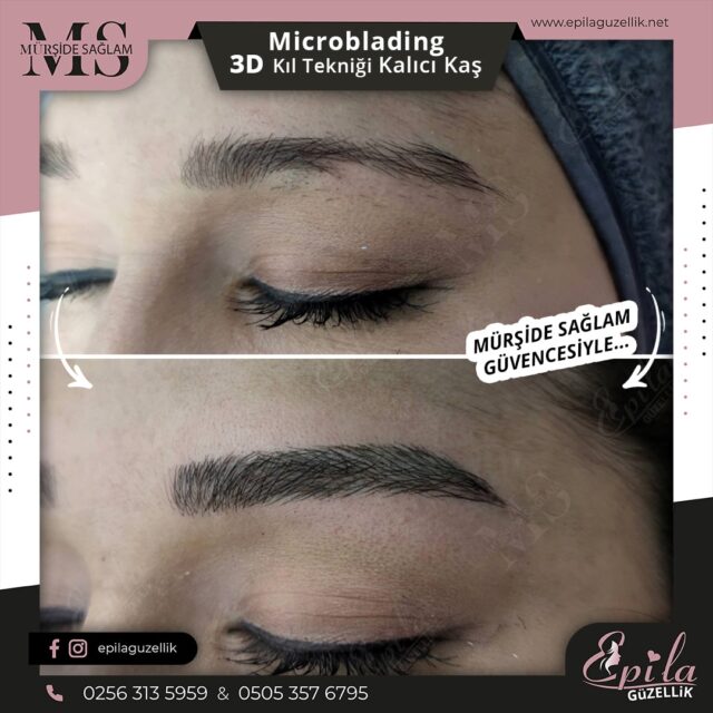 Nazilli - Microblading 3D Kıl Tekniği Kalıcı Kaş Kontürü