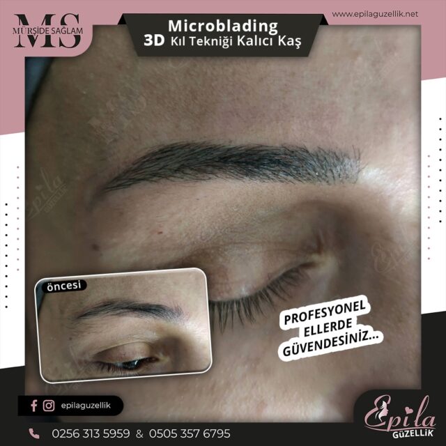 Nazilli - Microblading 3D Kıl Tekniği Kalıcı Kaş Kontürü