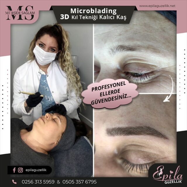 Nazilli - Microblading 3D Kıl Tekniği Kalıcı Kaş Kontürü