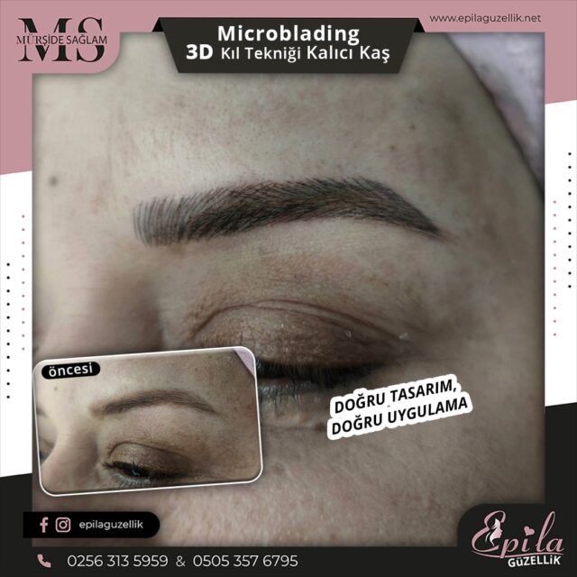 Nazilli - Microblading 3D Kıl Tekniği Kalıcı Kaş Kontürü