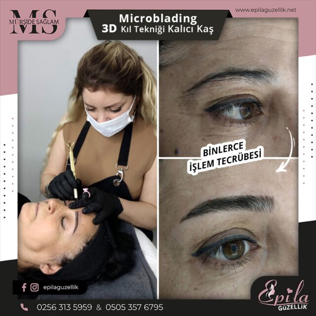 Nazilli - Microblading 3D Kıl Tekniği Kalıcı Kaş Kontürü