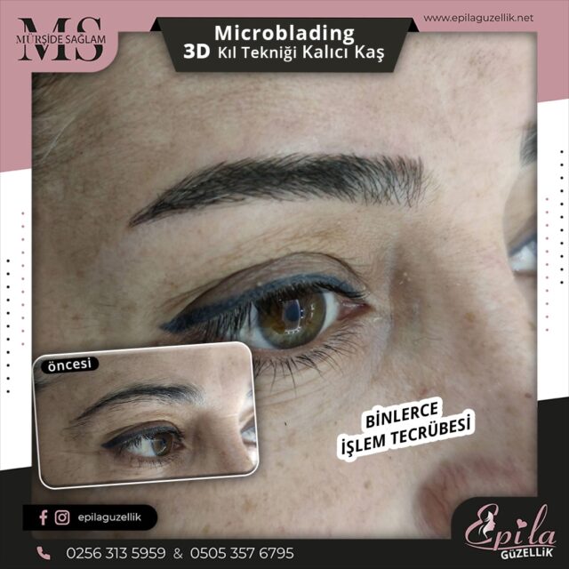 Nazilli - Microblading 3D Kıl Tekniği Kalıcı Kaş Kontürü