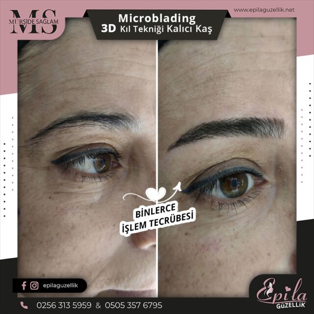 Nazilli - Microblading 3D Kıl Tekniği Kalıcı Kaş Kontürü