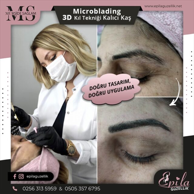 Nazilli - Microblading 3D Kıl Tekniği Kalıcı Kaş Kontürü