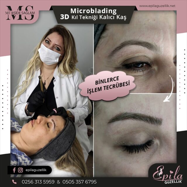 Nazilli - Microblading 3D Kıl Tekniği Kalıcı Kaş Kontürü