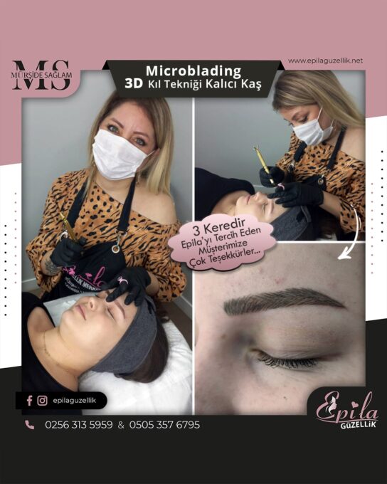 Nazilli - Microblading 3D Kıl Tekniği Kalıcı Kaş Kontürü