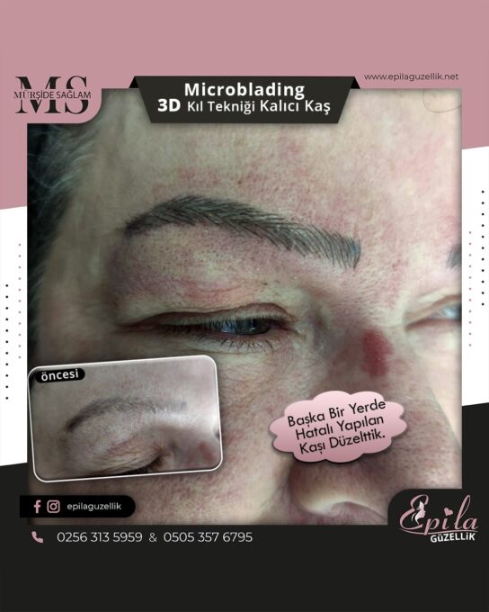 Nazilli - Microblading 3D Kıl Tekniği Kalıcı Kaş Kontürü