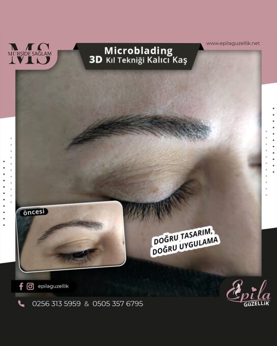 Nazilli - Microblading 3D Kıl Tekniği Kalıcı Kaş Kontürü