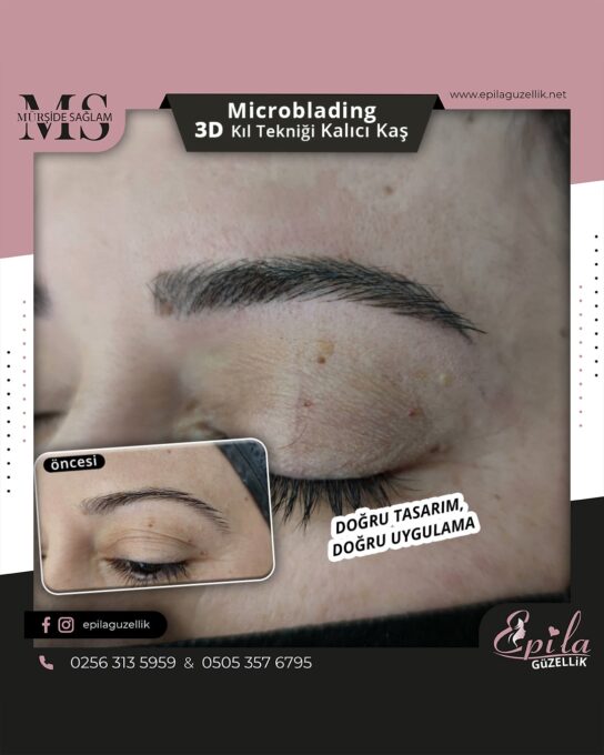 Nazilli - Microblading 3D Kıl Tekniği Kalıcı Kaş Kontürü