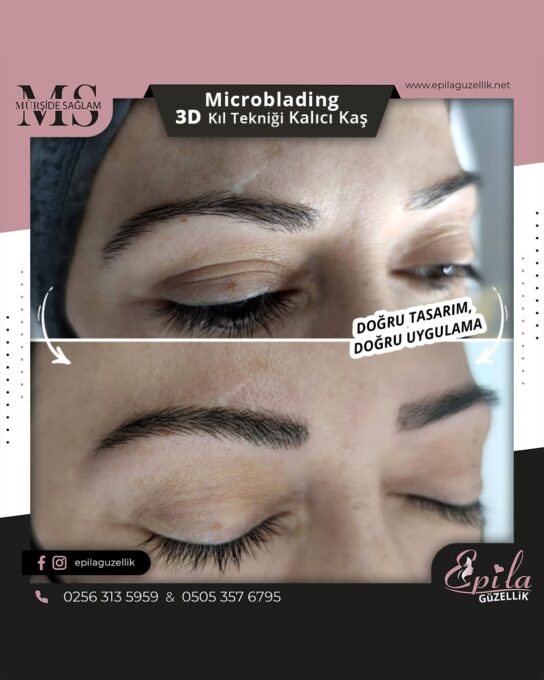 Nazilli - Microblading 3D Kıl Tekniği Kalıcı Kaş Kontürü