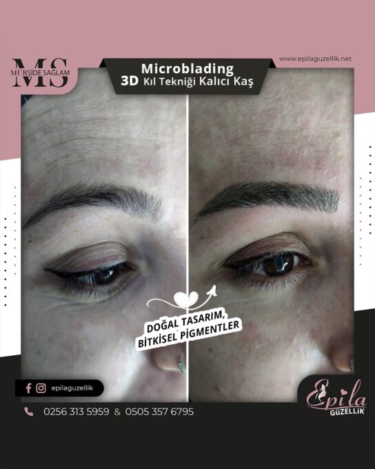 Nazilli - Microblading 3D Kıl Tekniği Kalıcı Kaş Kontürü