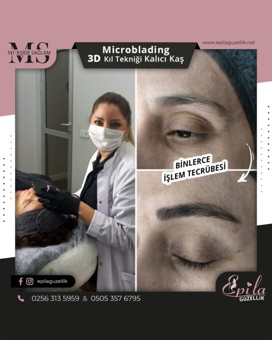 Nazilli - Microblading 3D Kıl Tekniği Kalıcı Kaş Kontürü