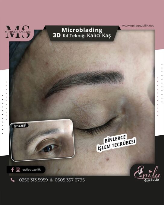 Nazilli - Microblading 3D Kıl Tekniği Kalıcı Kaş Kontürü