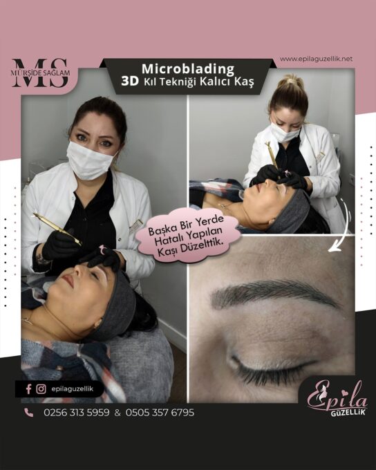 Nazilli - Microblading 3D Kıl Tekniği Kalıcı Kaş Kontürü