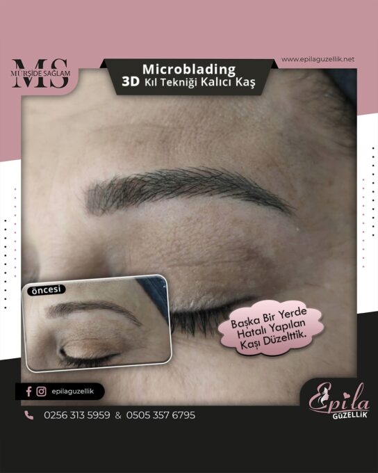 Nazilli - Microblading 3D Kıl Tekniği Kalıcı Kaş Kontürü