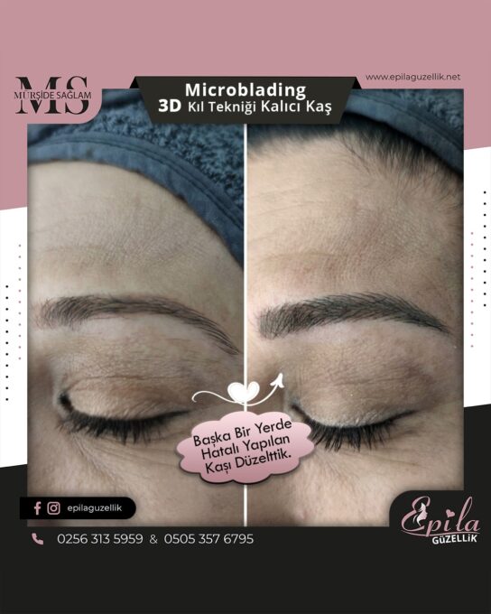 Nazilli - Microblading 3D Kıl Tekniği Kalıcı Kaş Kontürü