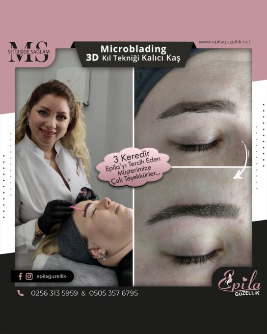 Nazilli - Microblading 3D Kıl Tekniği Kalıcı Kaş Kontürü