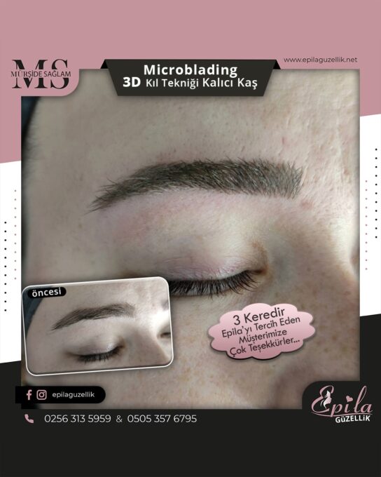 Nazilli - Microblading 3D Kıl Tekniği Kalıcı Kaş Kontürü