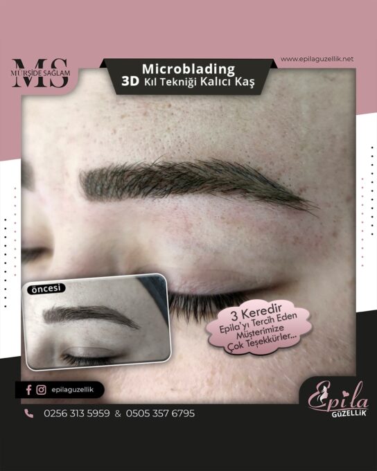 Nazilli - Microblading 3D Kıl Tekniği Kalıcı Kaş Kontürü