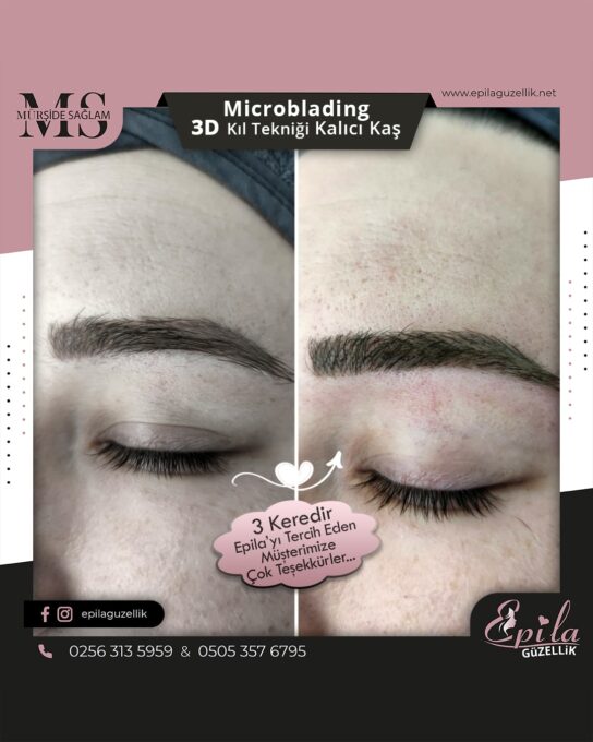 Nazilli - Microblading 3D Kıl Tekniği Kalıcı Kaş Kontürü