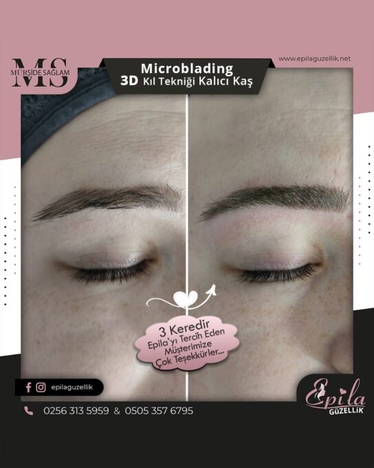 Nazilli - Microblading 3D Kıl Tekniği Kalıcı Kaş Kontürü