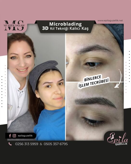 Nazilli - Microblading 3D Kıl Tekniği Kalıcı Kaş Kontürü