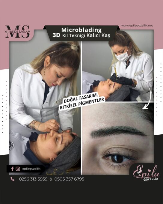 Nazilli - Microblading 3D Kıl Tekniği Kalıcı Kaş Kontürü