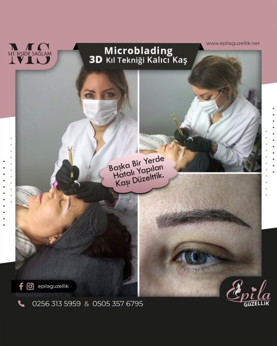 Nazilli - Microblading 3D Kıl Tekniği Kalıcı Kaş Kontürü