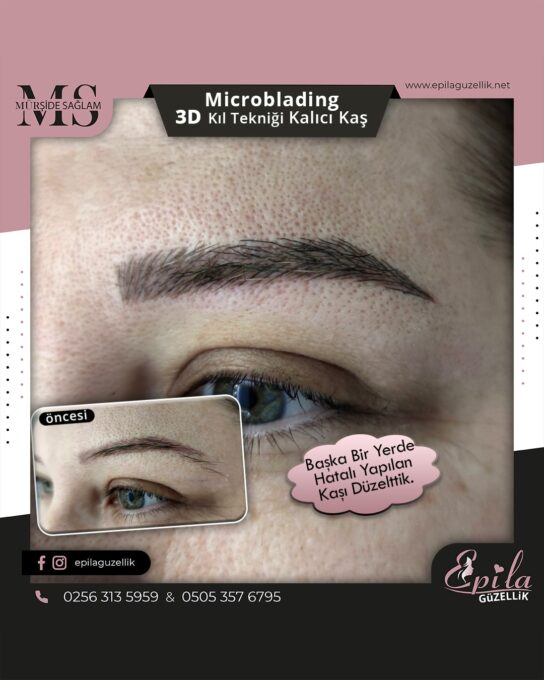 Nazilli - Microblading 3D Kıl Tekniği Kalıcı Kaş Kontürü