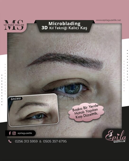 Nazilli - Microblading 3D Kıl Tekniği Kalıcı Kaş Kontürü