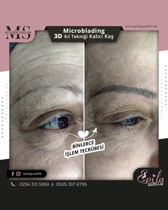 Nazilli - Microblading 3D Kıl Tekniği Kalıcı Kaş Kontürü