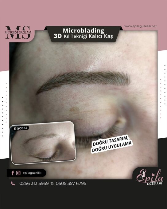 Nazilli - Microblading 3D Kıl Tekniği Kalıcı Kaş Kontürü